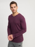 BASIC V NECK RIB-MEN