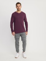 BASIC V NECK RIB-MEN