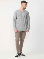 BASIC V NECK LONG SLEEVE SHIRT