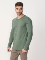 BASIC V NECK LONG SLEEVE SHIRT
