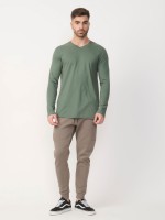 BASIC V NECK LONG SLEEVE SHIRT