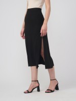 SPLIT SIDE MIDI SKIRT