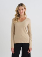 V- NECK LONG SLEEVE SHIRT