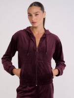 GLOSSY VELOUR CARDIGAN