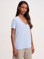 ESTELLE CUPRO TOUCH V NECK SHIRT