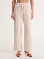 LINEN WIDE LEG PANTS