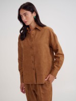 THERON FAUX SUEDE SHIRT