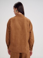 THERON FAUX SUEDE SHIRT