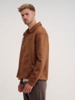 JUNO FAUX SUEDE SHORT COAT