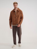 JUNO FAUX SUEDE SHORT COAT