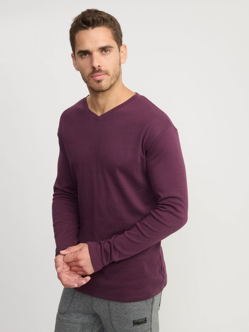 BASIC V NECK RIB-MEN