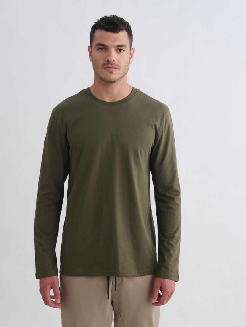 BASIC CREW NECK LONG SLEEVE SHIRT