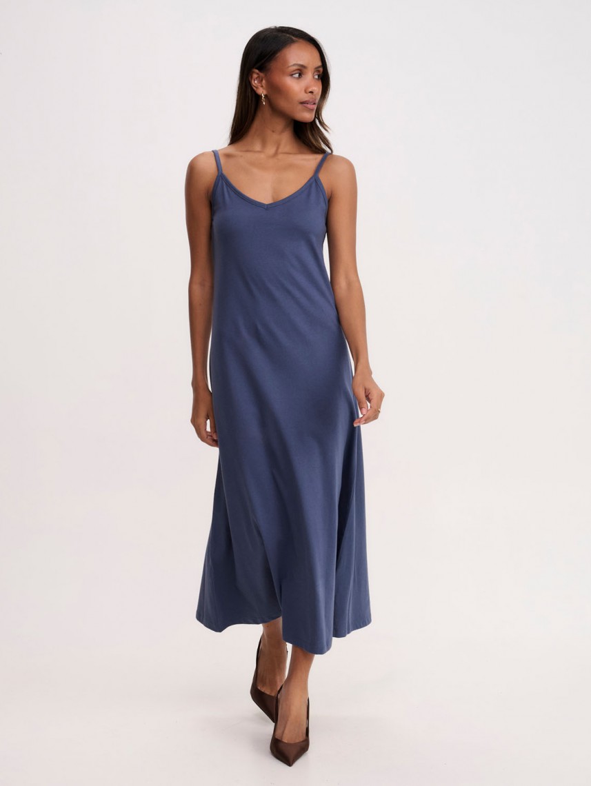CAMI MIDI PRINTED DRESS