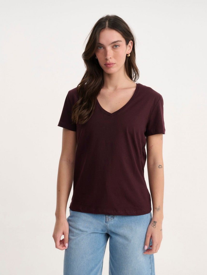 UNIQUE BASIC V NECK SHIRT