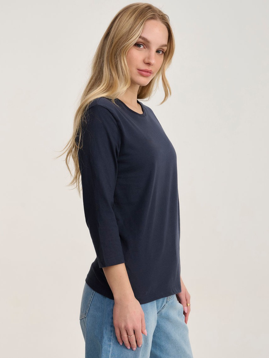 3/4 LENGTH SLEEVE BASIC SHIRT