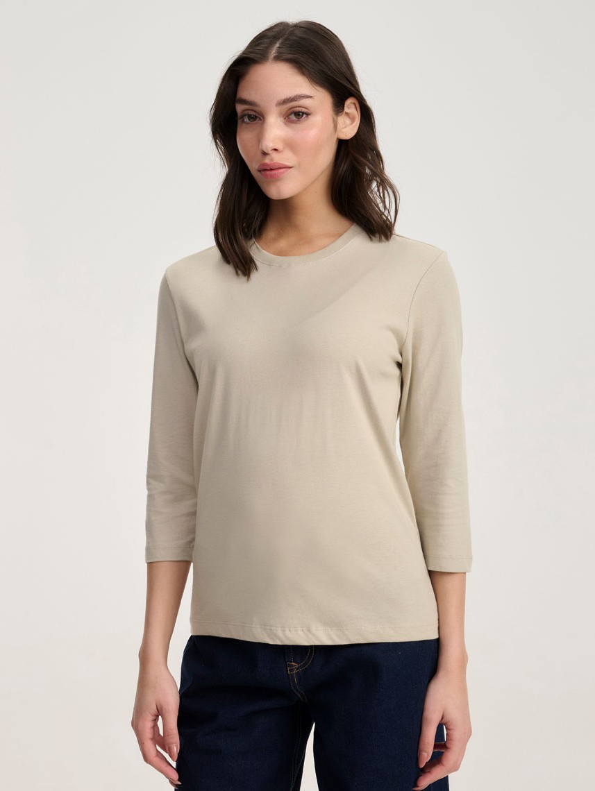 3/4 LENGTH SLEEVE BASIC SHIRT