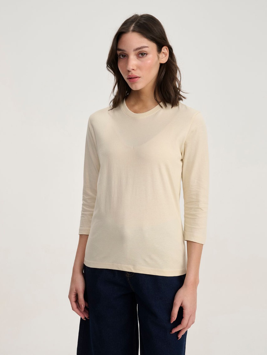 3/4 LENGTH SLEEVE BASIC SHIRT