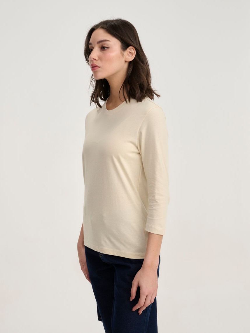 3/4 LENGTH SLEEVE BASIC SHIRT