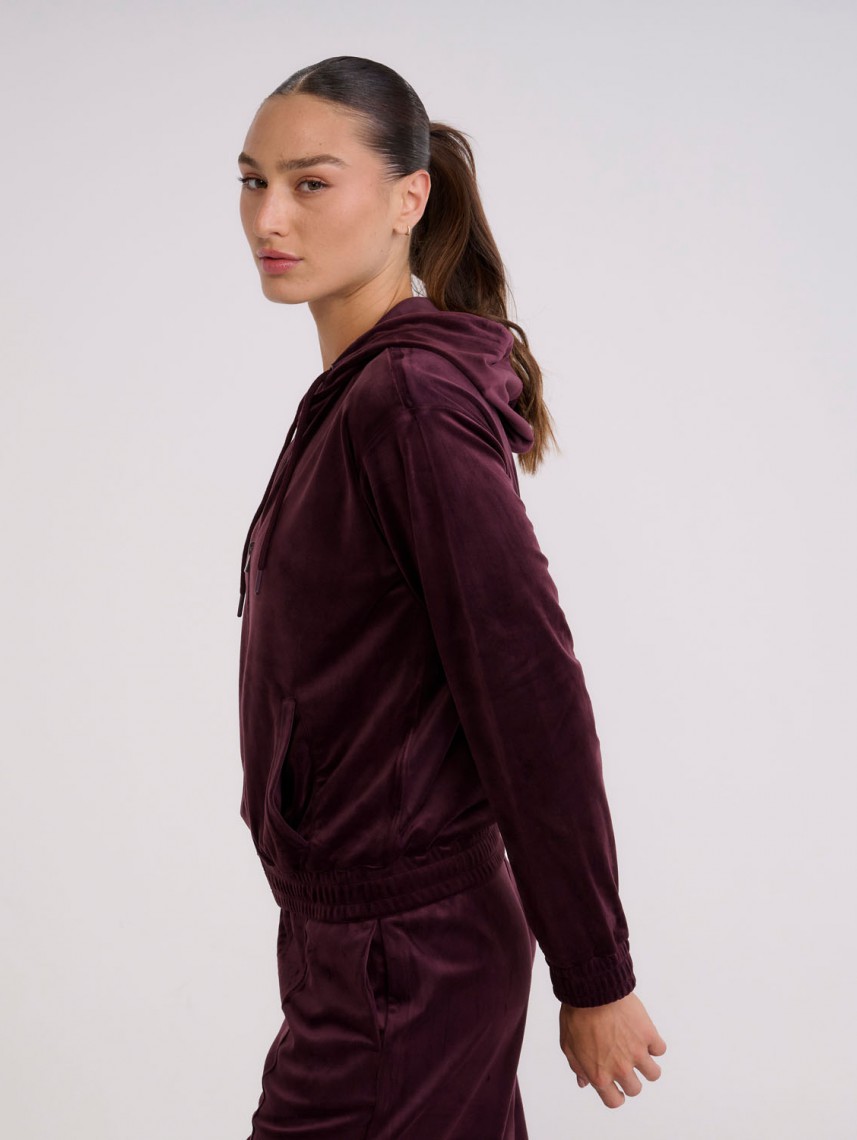 GLOSSY VELOUR CARDIGAN