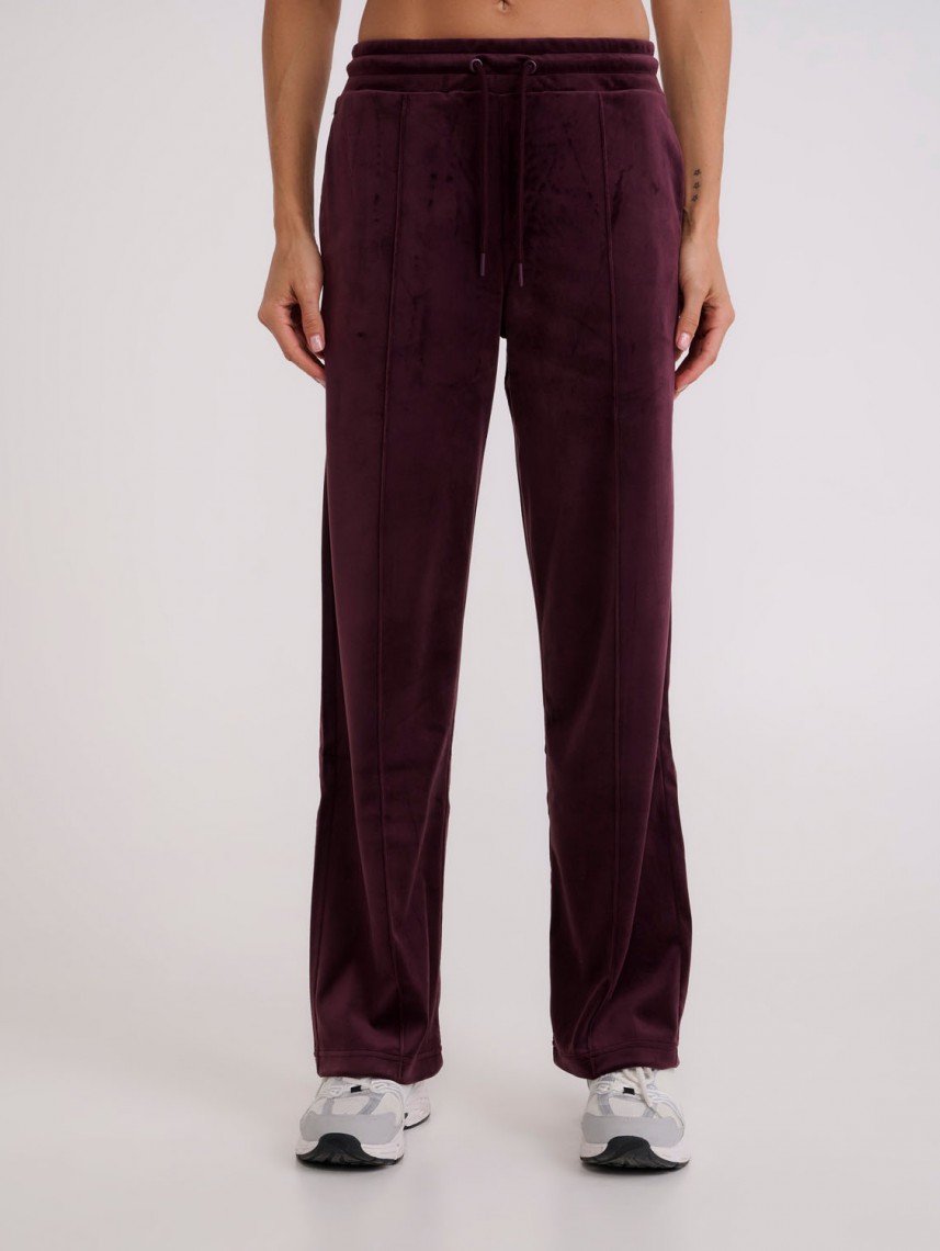 GLOSSY VELOUR PANTS