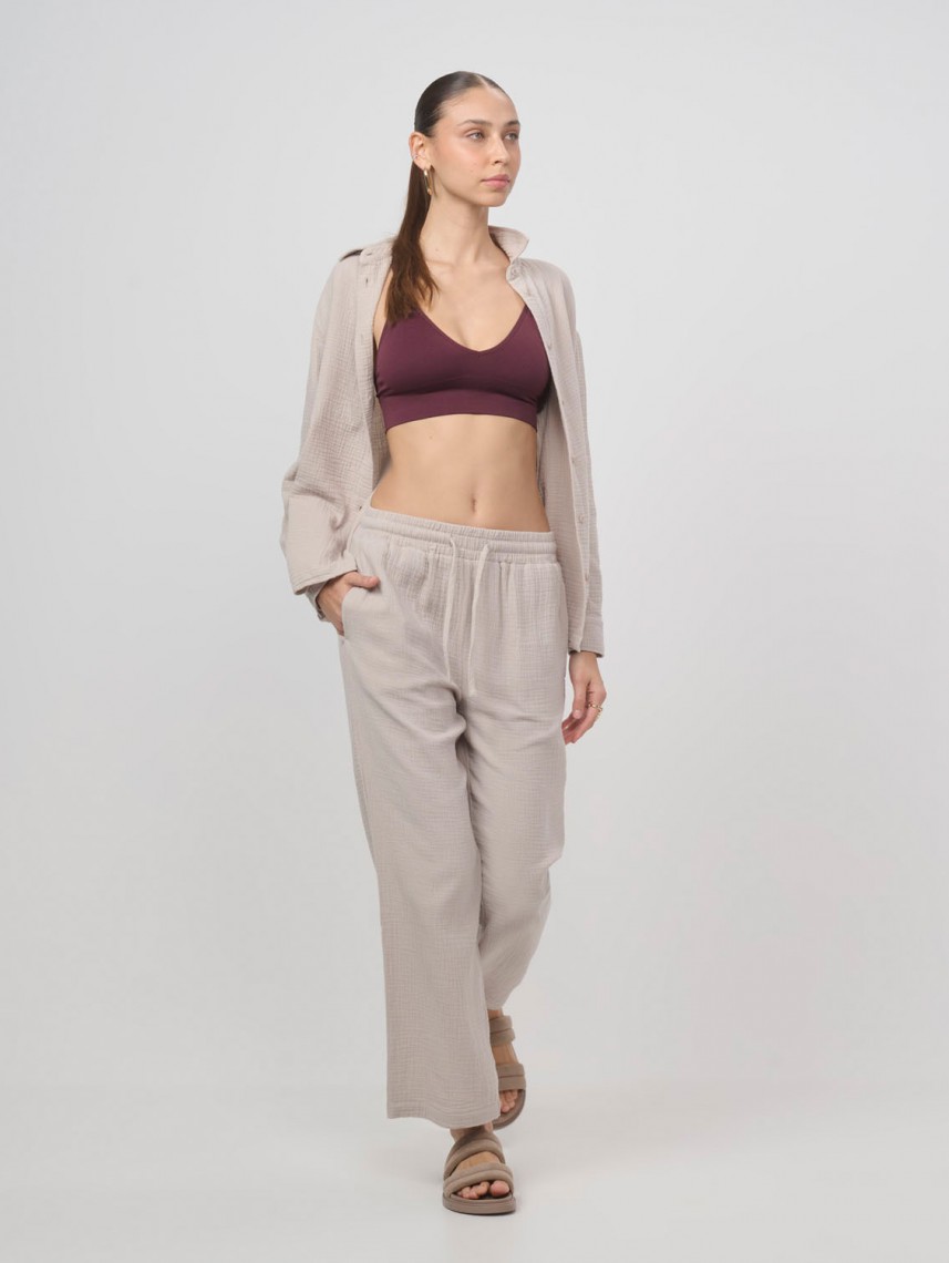 LONG GAUZE PANTS