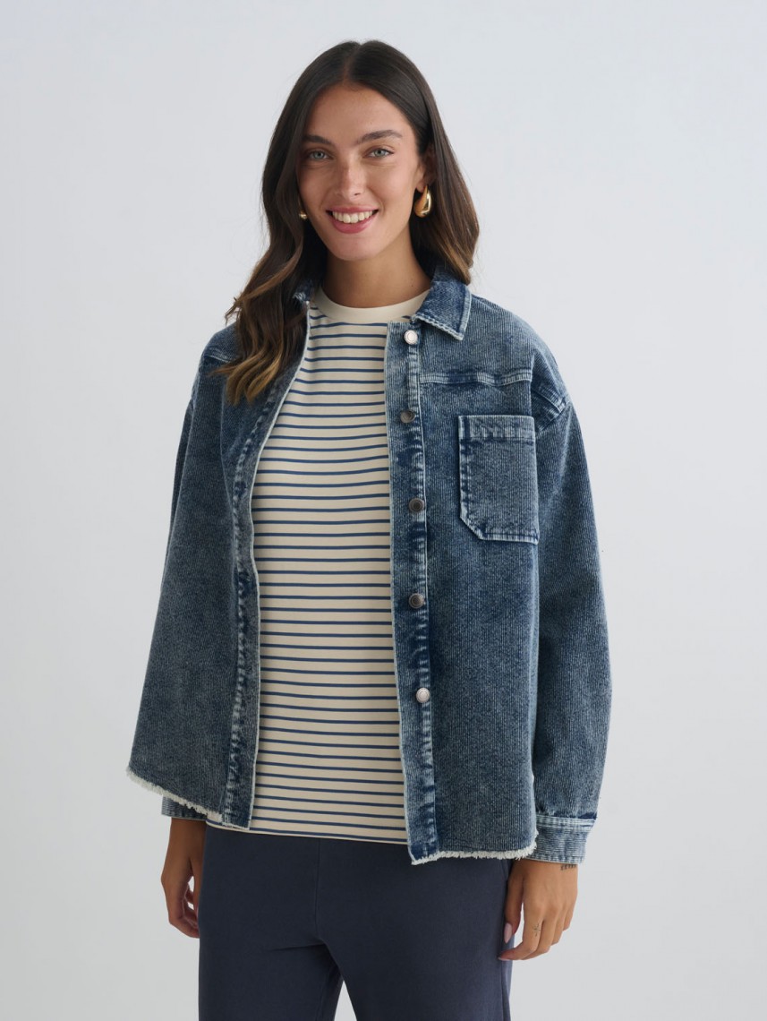 OVERSIZED CORDUROY SHACKET
