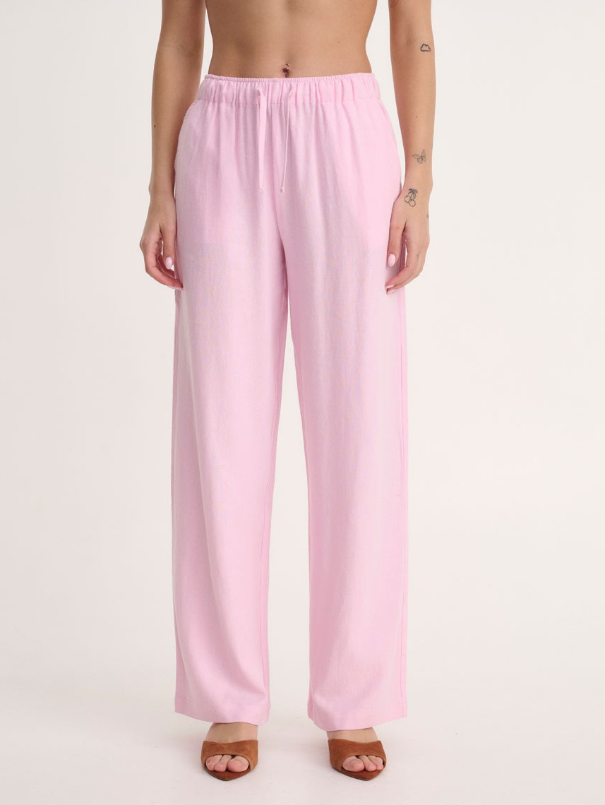 LINEN WIDE LEG PANTS