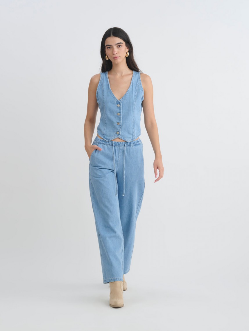 LENNON WIDE LEG DENIM PANTS