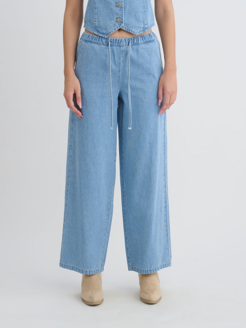 LENNON WIDE LEG DENIM PANTS