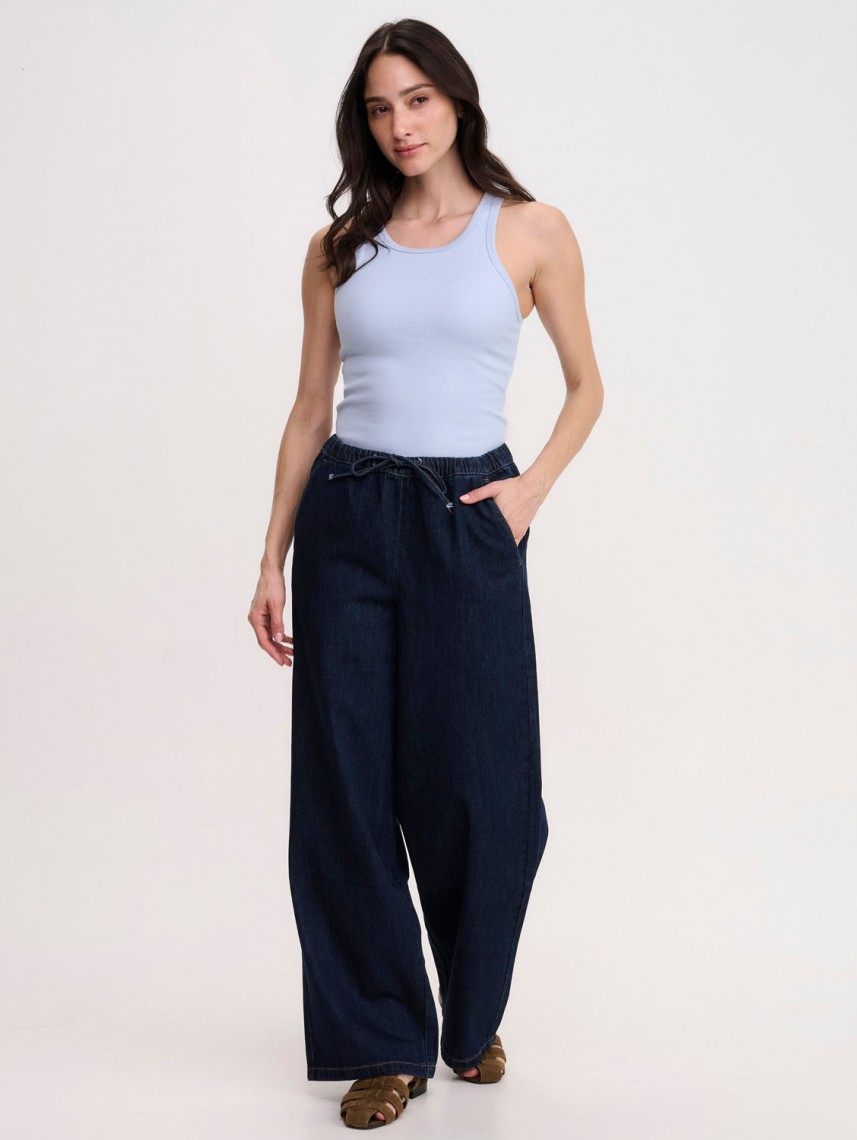 LENNON WIDE LEG DENIM PANTS