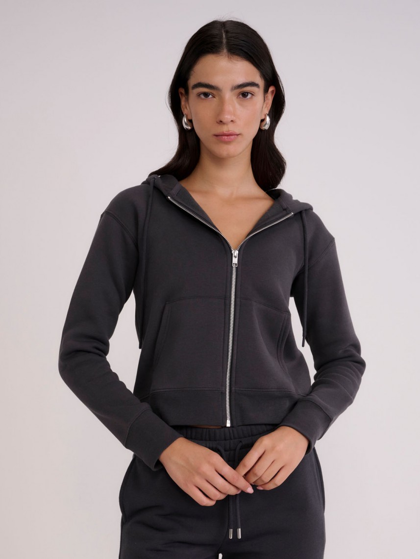 WOMEN NATURE ZIP UP HOODIE