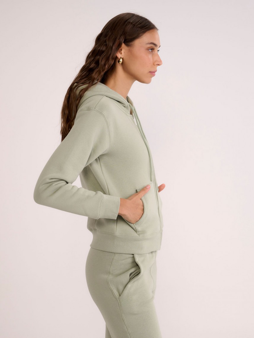 WOMEN NATURE ZIP UP HOODIE