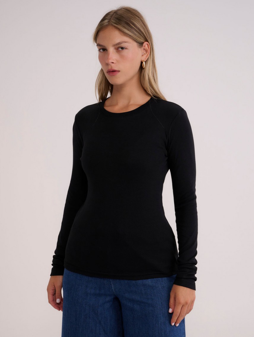 BASIC CREW NECK RIB-WOMEN