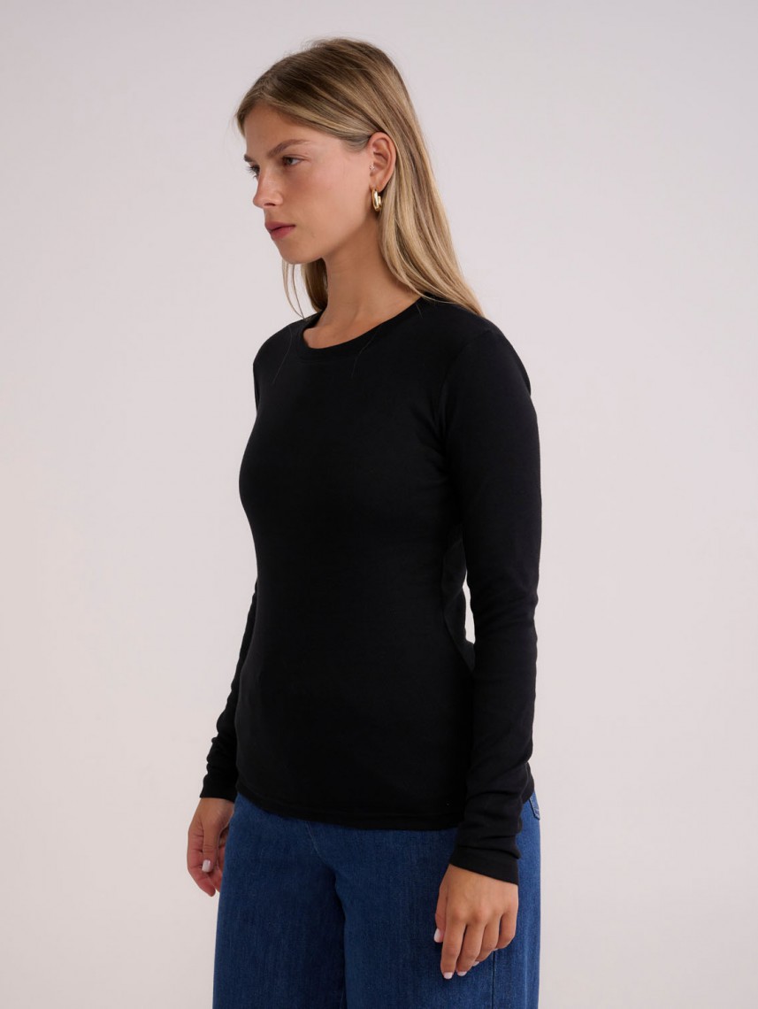 BASIC CREW NECK RIB-WOMEN