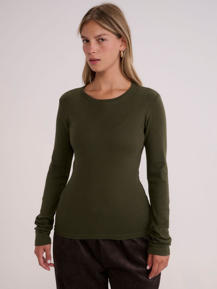BASIC CREW NECK RIB-WOMEN