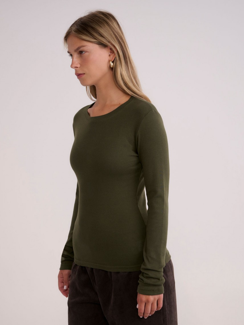 BASIC CREW NECK RIB-WOMEN