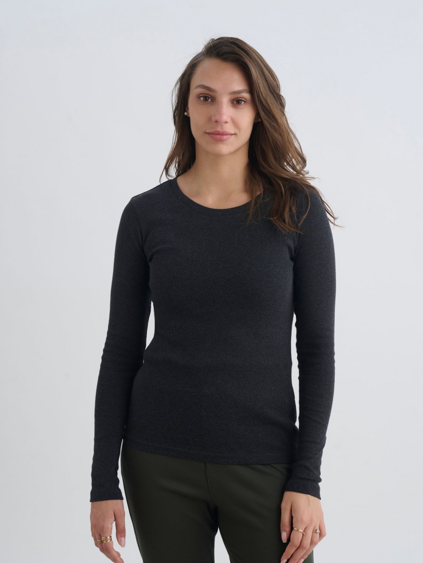 BASIC CREW NECK RIB-WOMEN