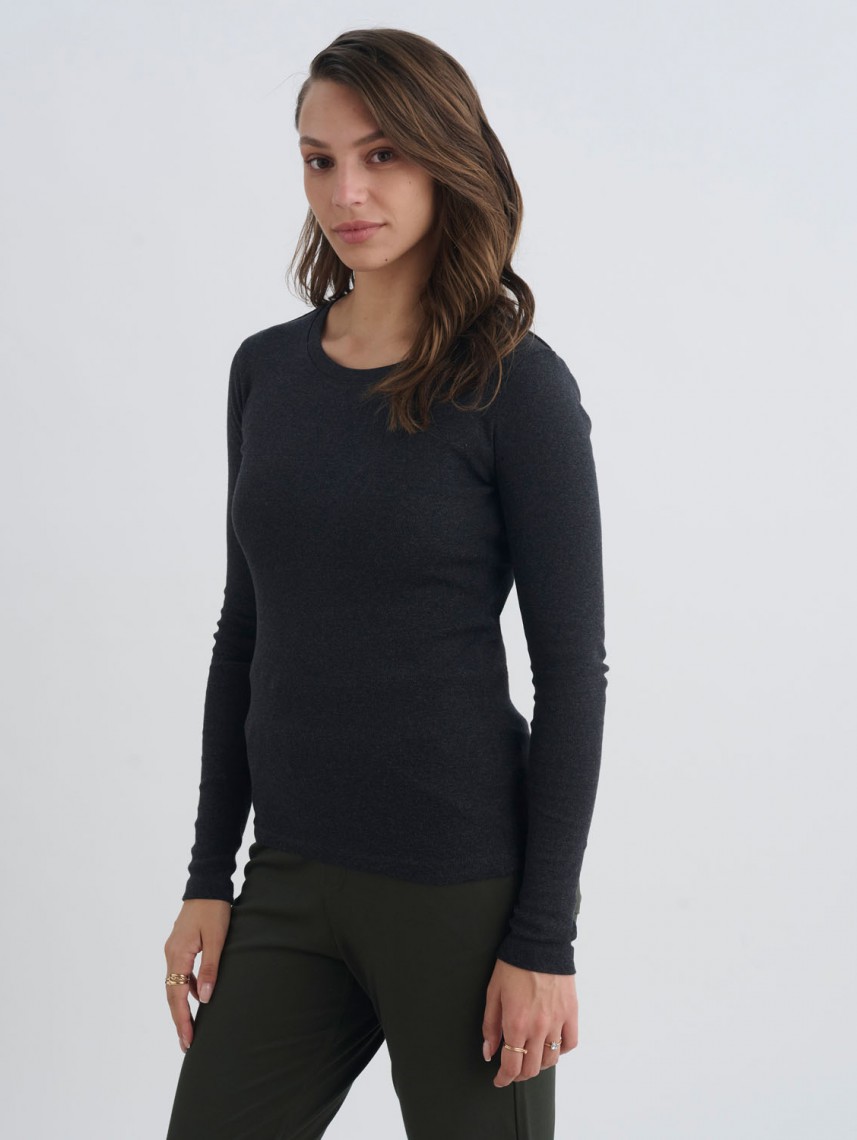 BASIC CREW NECK RIB-WOMEN