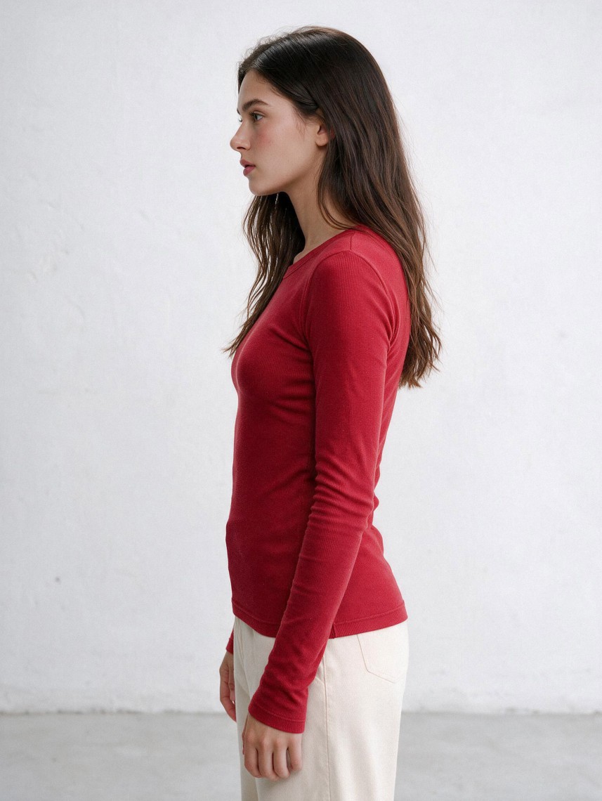 BASIC CREW NECK RIB-WOMEN