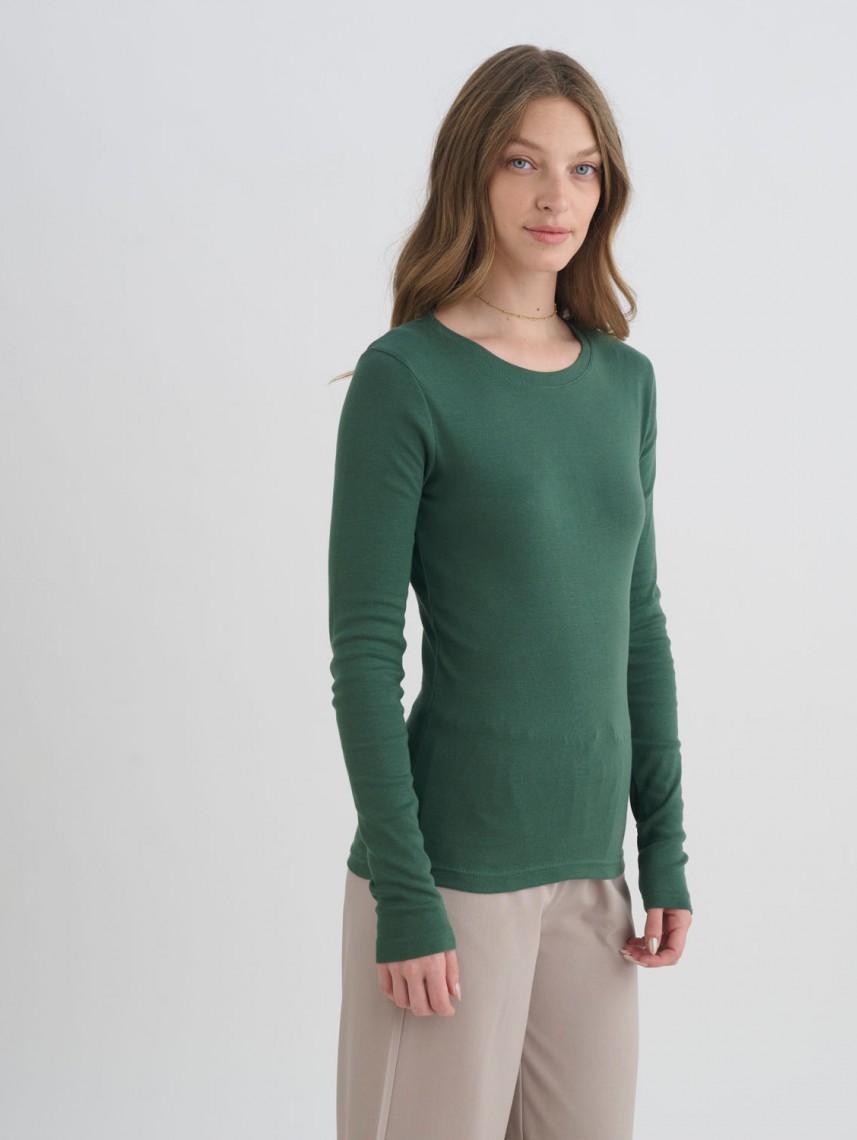 BASIC CREW NECK RIB-WOMEN