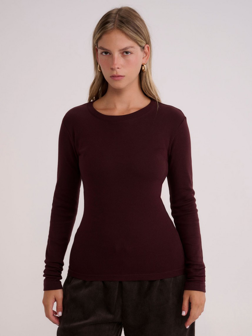 BASIC CREW NECK RIB-WOMEN