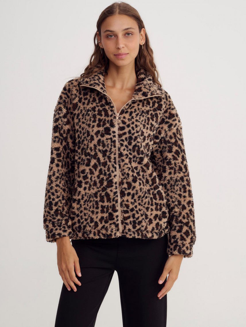 PRINTED FLEECE JACKET