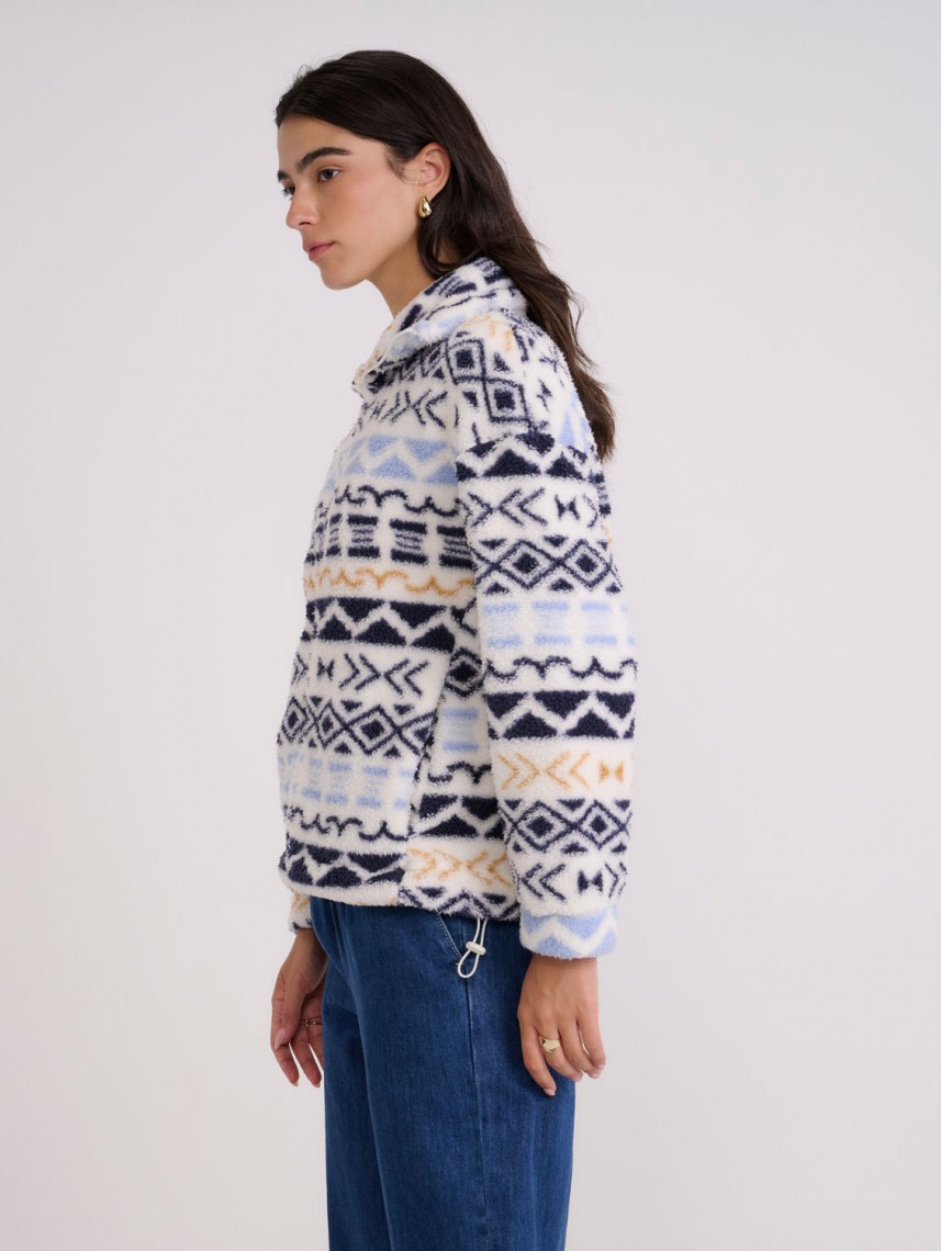 PRINTED FLEECE JACKET