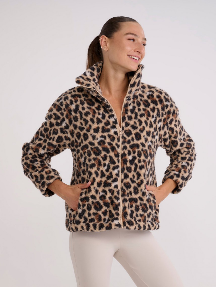 PRINTED FLEECE JACKET
