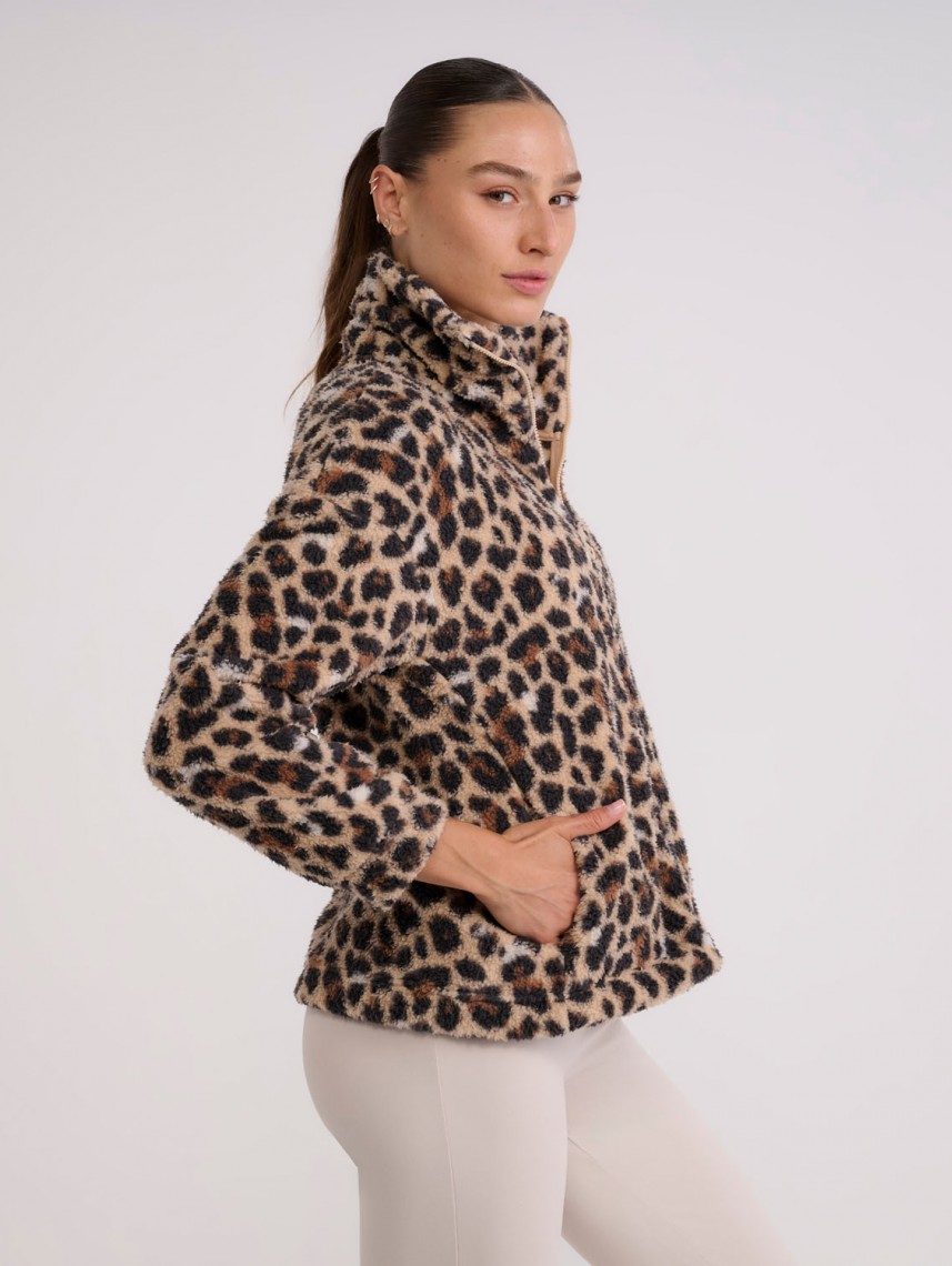 PRINTED FLEECE JACKET