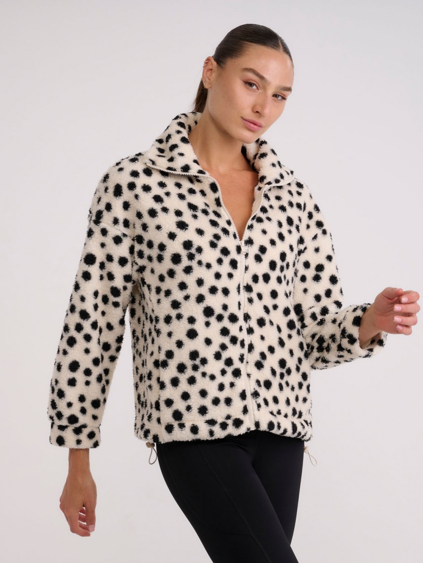 PRINTED FLEECE JACKET