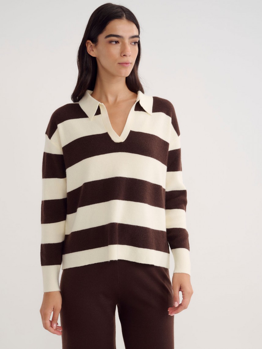 CIARA KNITTED POLO COLLAR