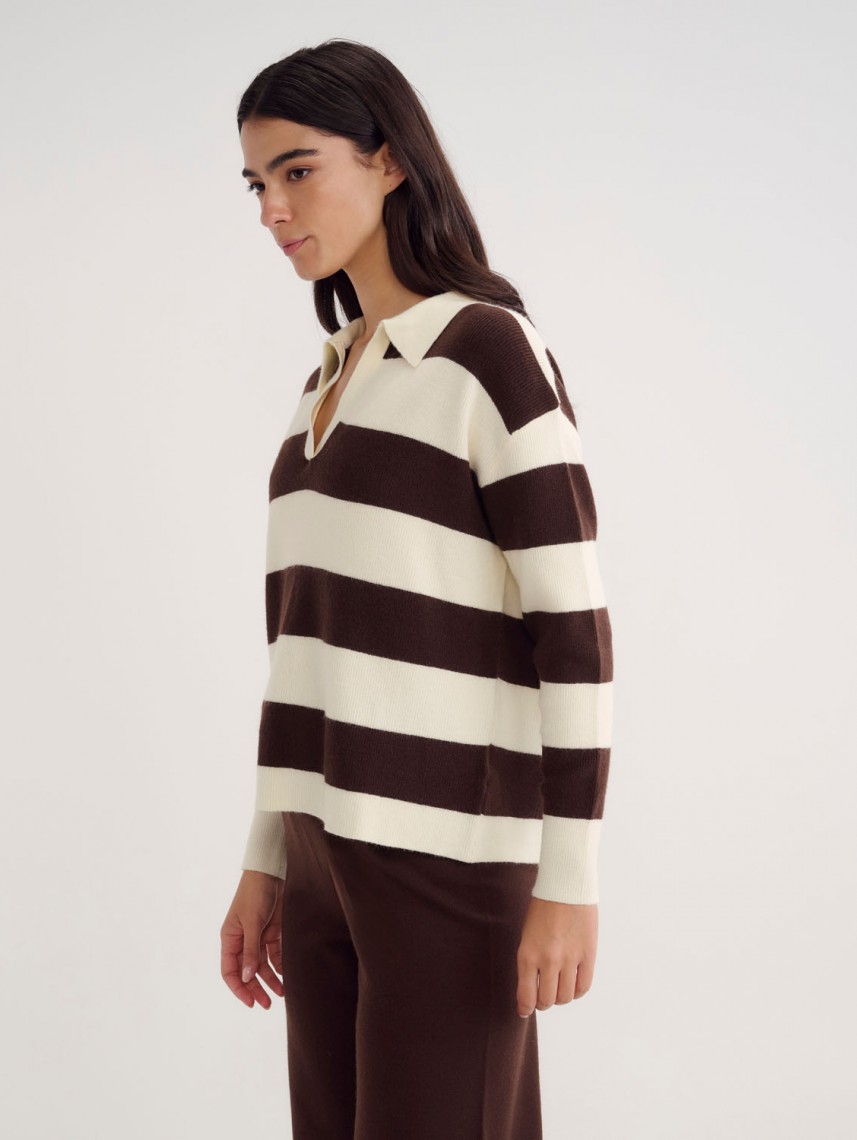 CIARA KNITTED POLO COLLAR