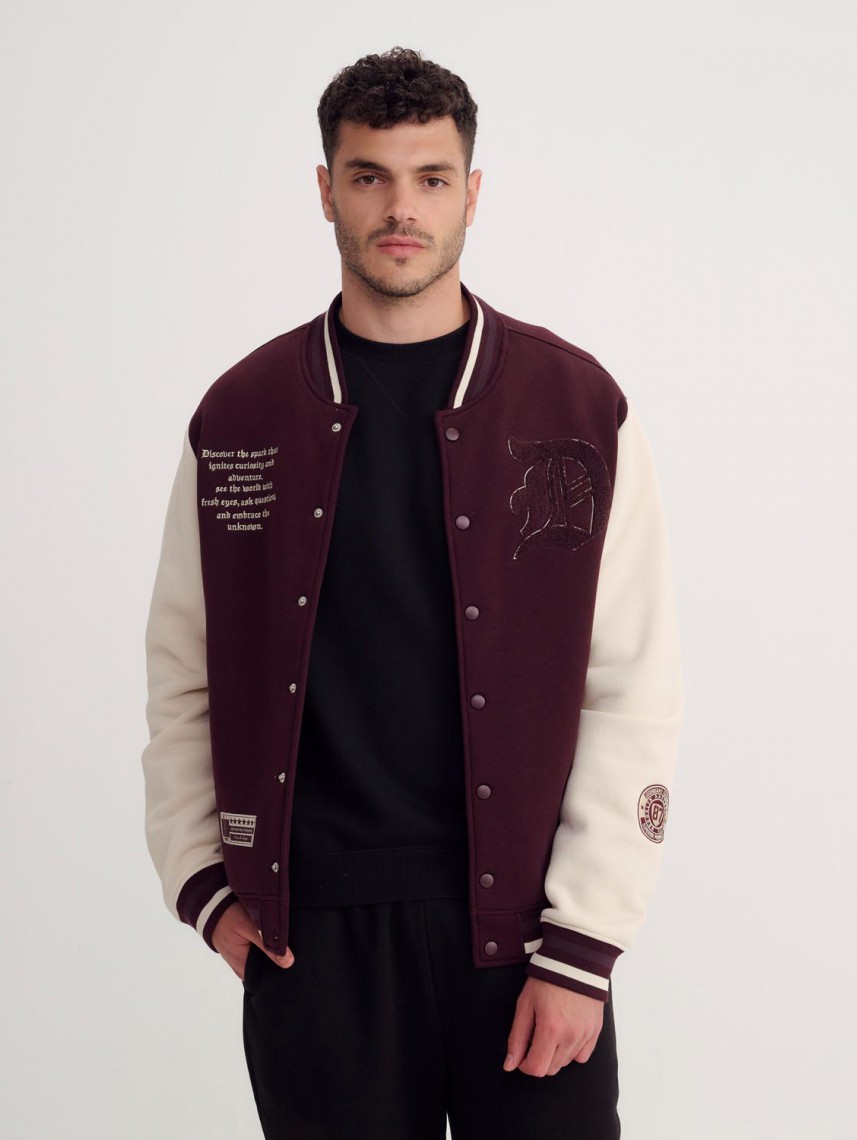 college bomber jacket