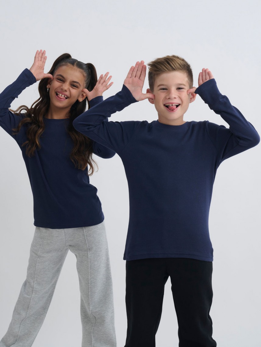 BASIC CREW NECK RIB-KIDS